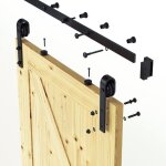 Jn. songs - systeme porte coulissante quincaillerie kit de rail pour porte coulissante pour porte simple ...