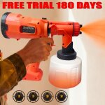 Syst�me de pulv�risation de peinture 1200 ml peinture murale vernis lasures pulv�risation pistolet � ...
