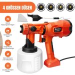 Syst�me de pulv�risation de peinture peinture murale 1, 2 l lasures pulv�risateur de peinture pistolet ...