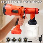 Syst�me de pulv�risation de peinture vernis lasures pulv�risateur de peinture pistolet �lectrique 1200 ...
