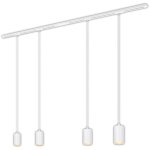 Systme de rails briloner rail, kit complet, 4 pendules gu10, alimentation, blanc, 1, 5 m