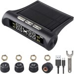 Syst�me solaire de surveillance de la pression des pneus de voiture, alarme de voiture sans fil universelle ...