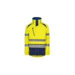 T2s - parka haute visibilit� recycl�e long life jaune / marine - l