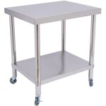 Table en acier inoxydable table gastro table de cuisine table de travail en acier inoxydable dosseret ...