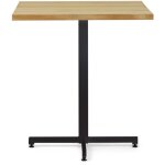 Box furniture - table bistrot icub pied central plateau carr ? 30mm ? 70x70x75cm noir