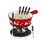 Table et cook - set a fondue rouge alpestre 24cm