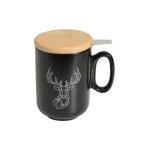 Table et cook - origami cerf tisaniere noire 450ml Table et cook - origami cerf tisaniere noire 450ml