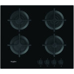 Whirlpool - table de cuisson gaz 60cm 4 feux noir gob616nb