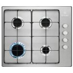 Table de cuisson � gaz encastrable 55 cm 4 feux electrolux kgs6404sx en acier inoxydable
