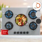 Klarstein - tables de cuisson  gaz, plaque de cuisson gaz  5 brleurs, table de cuisson encastrable ...
