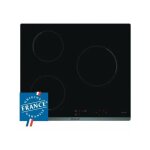 Table de cuisson induction brandt - 3 zones - 4600w - revetement verre - noir - l58 x p51 cm - bpi6310b ...
