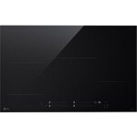 Table de cuisson induction - lg - 4 foyers - zone flex - 7400w - largeur 80 cm - noir