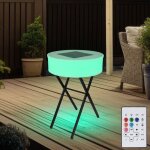 Table de jardin solaire haut - parleurs de table solaire table d'extrieur lampe solaire changement de ...