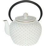 Thire hokkado en fonte avec filtre 1, 2l blanche - table passion