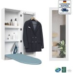 Table � repasser murale avec rangement - planche � repasser int�gr�e et support rabattable - avec miroir ...