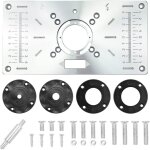 Table de toupie en aluminium, plaque d'insertion de table de toupie multifonctionnelle, plaque de fraisage ...