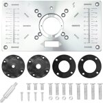 Table de toupie en aluminium, plaque d'insertion de table de toupie multifonctionnelle, plaque de fraisage ...