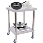 Senderpick - table de travail en acier inoxydable 60 x 60 x 85 cm table jusqu'� 300 kg de capacit� de ...