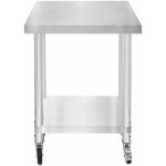 Table de travail pr�paration professionelle cuisine en inox - 60cm x 45cm x 86cm - plan de pr�paration ...