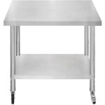Table de travail préparation professionelle cuisine en inox - 60cm x 90cm x 86cm - plan de préparation ... Table de travail préparation professionelle cuisine en inox - 60cm x 90cm x 86cm - plan de préparation ...