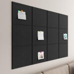 Tableau d'affichage en li�ge grand format (120 x 90 cm), 12 panneaux muraux adh�sifs en feutre, id�al ...