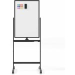 Tableau blanc magn�tique vertical 60x90cm rotatif � 360� hauteur r�glable sur 2 positions, 4 roues universelle ...