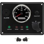 Jeffergarden - tableau de bord marin multifonction 3000 tr / min, compteur de vitesse, basse pression ...