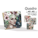 Tableau d�coratif 45x45x1, 8 cm toile sur bois deluxe decors ass. 806667