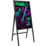 Tableau d'�criture led, tableau d'affichage led debout 40 x 60 cm, panneau d'affichage lumineux avec ...