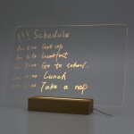 Tableau d'�criture transparent lumineux, tableau acrylique transparent, bloc - notes d�coratif, cadre ...