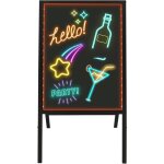 Tableau led debout - premier chevalet lumineux avec marqueur � craie n�on pour acier rustique - d�coration ...
