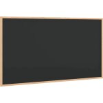 Tableau noir avec cadre bois de pin massif noir 100x55 cm vidaxl