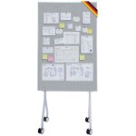 Tableau de pr�sentation mobile giant tableau feutre double face 80 x 120 cm gris