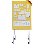 Tableau de pr�sentation mobile giant tableau feutre double face 80 x 120 cm jaune