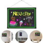 Tableau publicitaire lumineux  led - 80 x 60 cm - avec 7 couleurs de lumire - 18 combinaisons - 8 surligneur ...