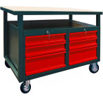 Dema - tabli mobile - servante - 6 tiroirs - 1200 x 600 x 850 mm