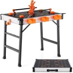 Goplus Établi pliable charge 450kg - table de travail portable / chevalet de sciage multifonctionnel ... Goplus Établi pliable charge 450kg - table de travail portable / chevalet de sciage multifonctionnel ...