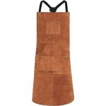 Tablier de soudure, tablier de travail en cuir de vachette avec 6 poches, 24'x 36' tablier de cuisine ...