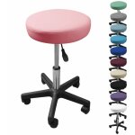 Tabouret d'atelier rond  roulettes rglable en hauteur de 43. 5  60. 5 cm et pivotable  360 - rose ...