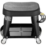 Tabouret d'atelier sur roulettes, capacit� de charge de 136 kg, si�ge pivotant � 360� avec plateau � ...