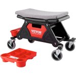 Vevor tabouret deatelier mobile 6433, 539 cm charge 136 kg tabouret de mecanicien sur roulettes 2 verrouilla ...