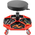 Tabouret deatelier mobile, tabouret de mecanicien sur roulettes capacite de charge 136 kg, hauteur reglable, ...