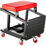 Tabouret deatelier sur roulettes, tabouret de mecanicien avec capacite de charge max. de 136 kg, siege ...