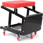 Tabouret escabeau de mcanicien servante d'atelier mobile sur roulettes 160kg plateau outils - wiltec ...