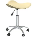Tabouret de salon et spa cr�me similicuir