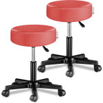 Tabouret si�ge r�glable en hauteur pivotable 360� plusieurs couleurs au choix set de 2 rouge