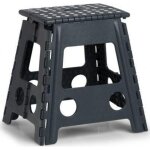 Tabouret zeller pliant plastique anthracite 38 5 x 31 5 cm