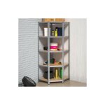 Le poisson qui jardine - tagre d'angle  charge lourde grise : 180 x 70 x 40 cm robuste et polyvalente, ...