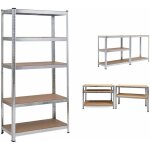 Tagère charge lourde métallique, 180 x 90 x 40 cm, 5 niveaux, charge totale 875 kg (175 kg / niveau), ... Tagère charge lourde métallique, 180 x 90 x 40 cm, 5 niveaux, charge totale 875 kg (175 kg / niveau), ...