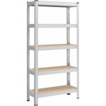 Rayonnage tagre de rangement  5 niveaux, 30 x 75 x 150 cm, capacit 650 kg, planches rglables, style ...